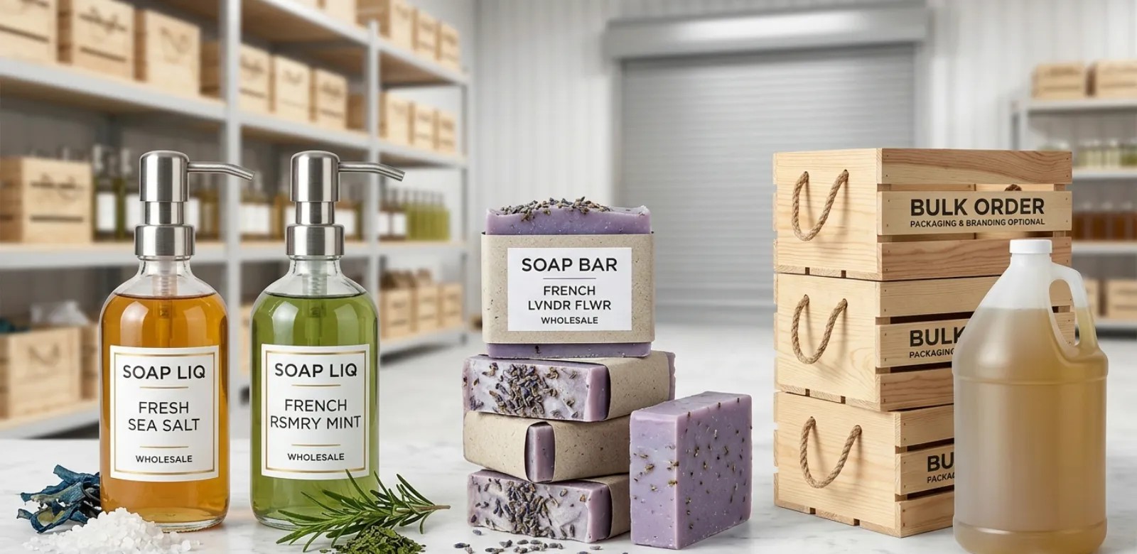 Wholesale soap and liquid product line ready for bulk order